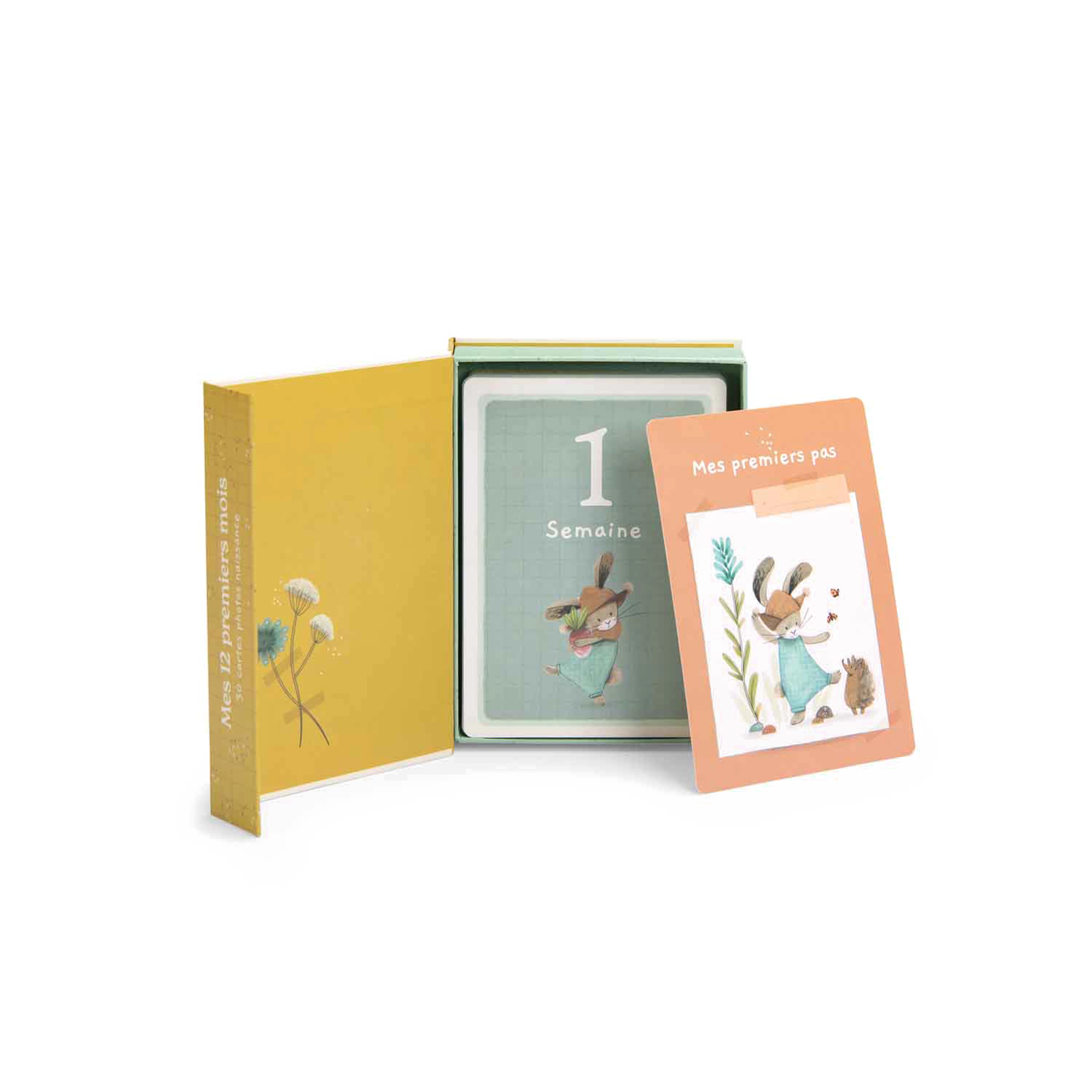 Cartes_Mes_12_premiers_mois_Trois_petits_lapins_30_cartes_Moulin_Roty