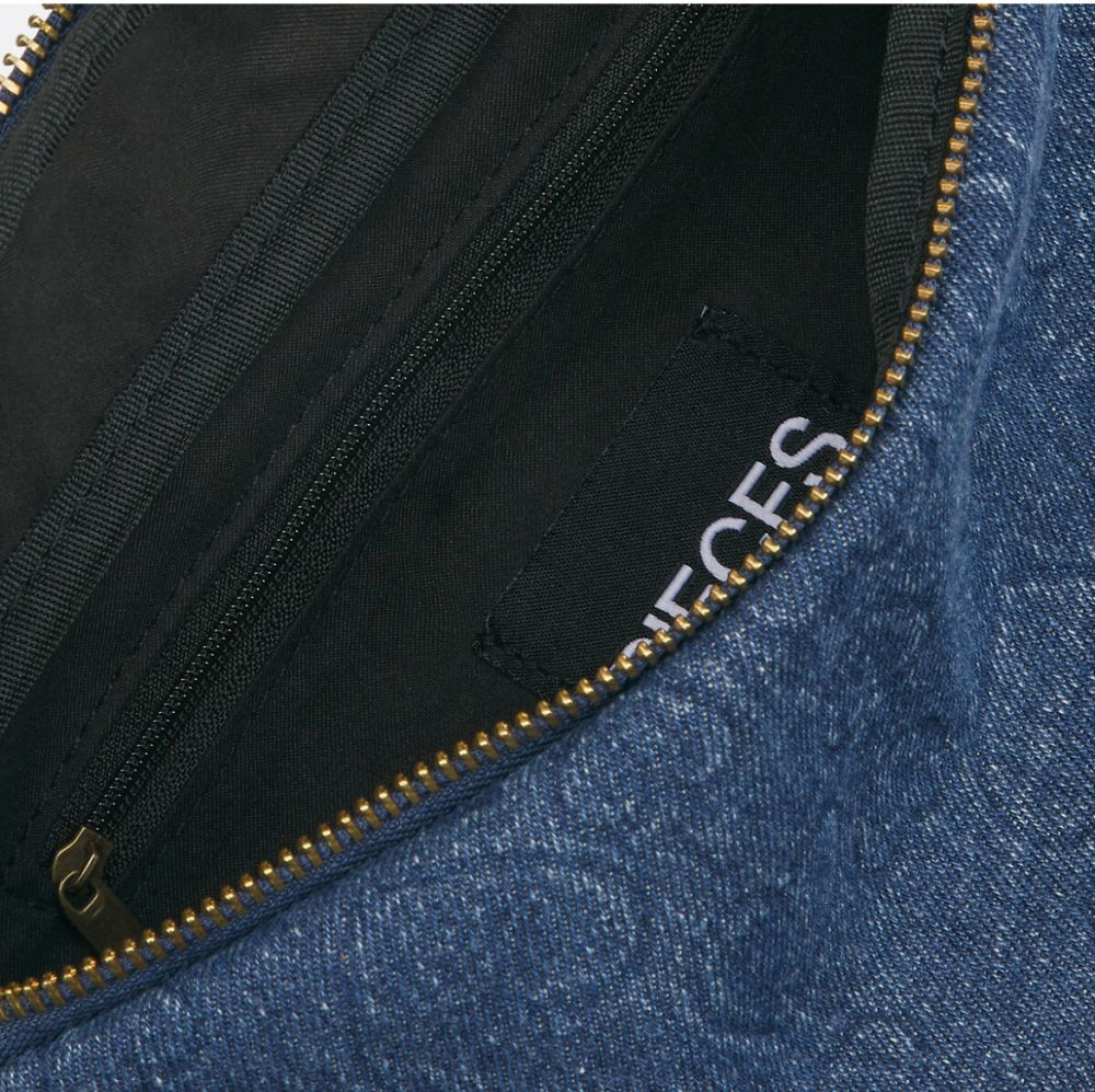 Sac Naina, en jean, bleu, Pieces, 17156607