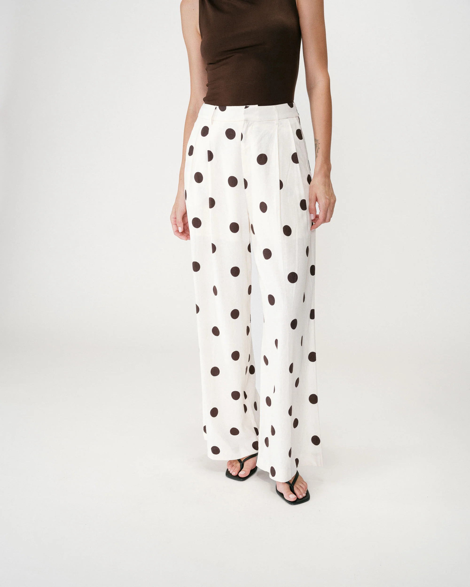 Pantalon large à pois ecru Wynell GRACE ET MILA35-e6aa-437d-9dd3-252ccba5483f Pantalon large à pois ecru Wynell GRACE ET MILA
